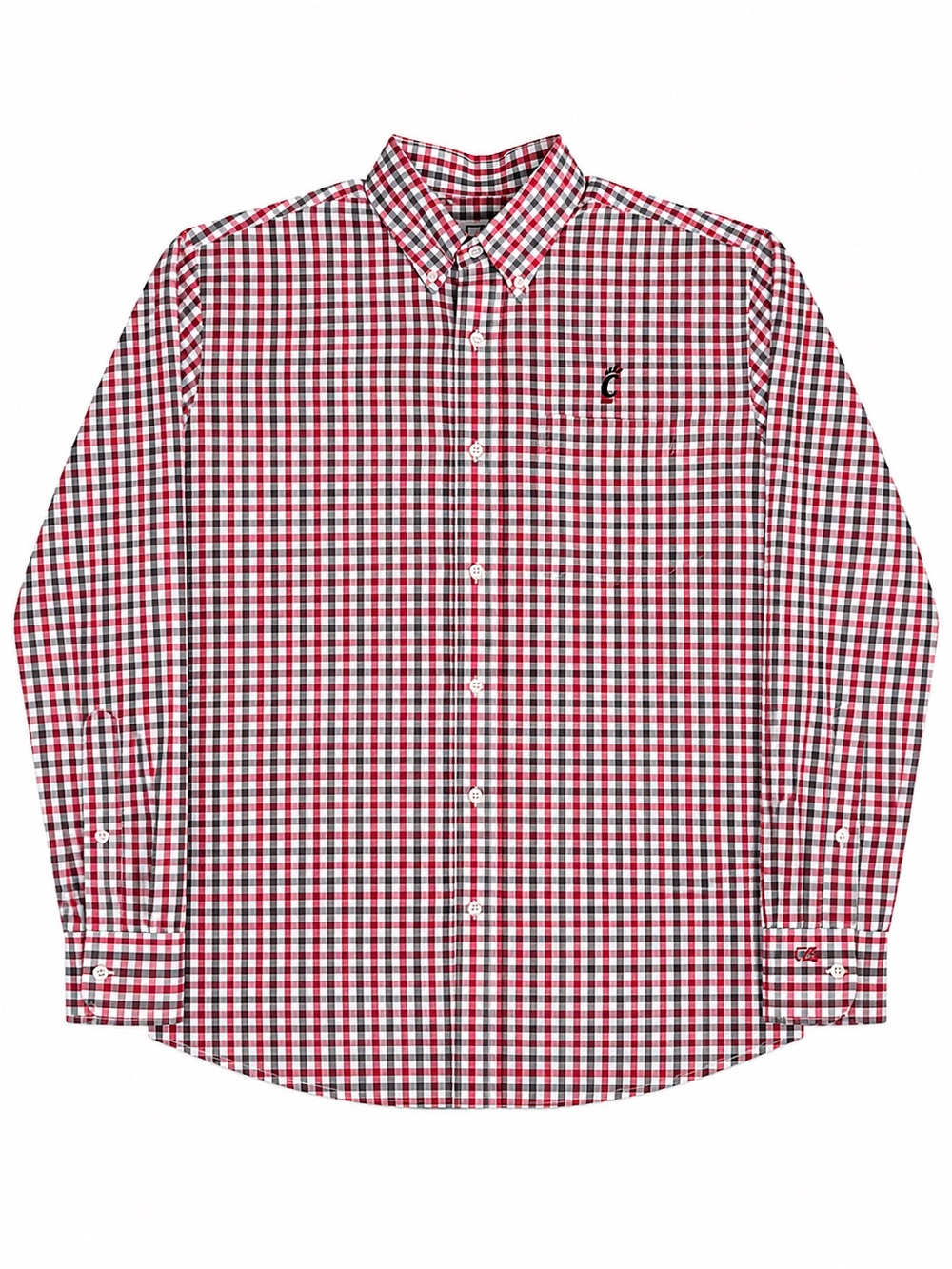 Cutter & Buck UC Cincinnati Bearcats Check Button Down Shirt Men’s L